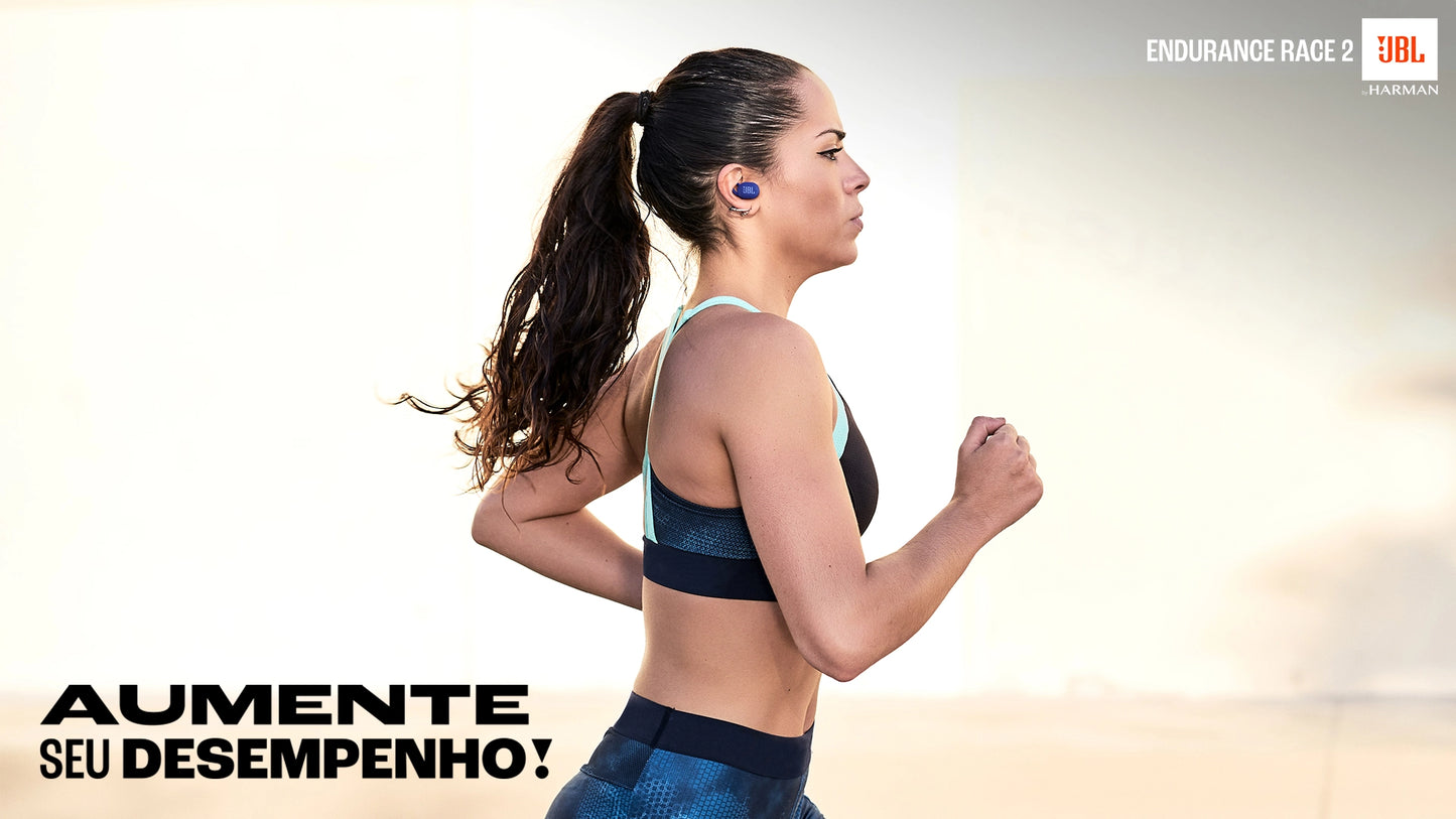 Fone de Ouvido JBL Endurance Race 2 – Bluetooth, IP68, 48h de Bateria, Cancelamento de Ruído