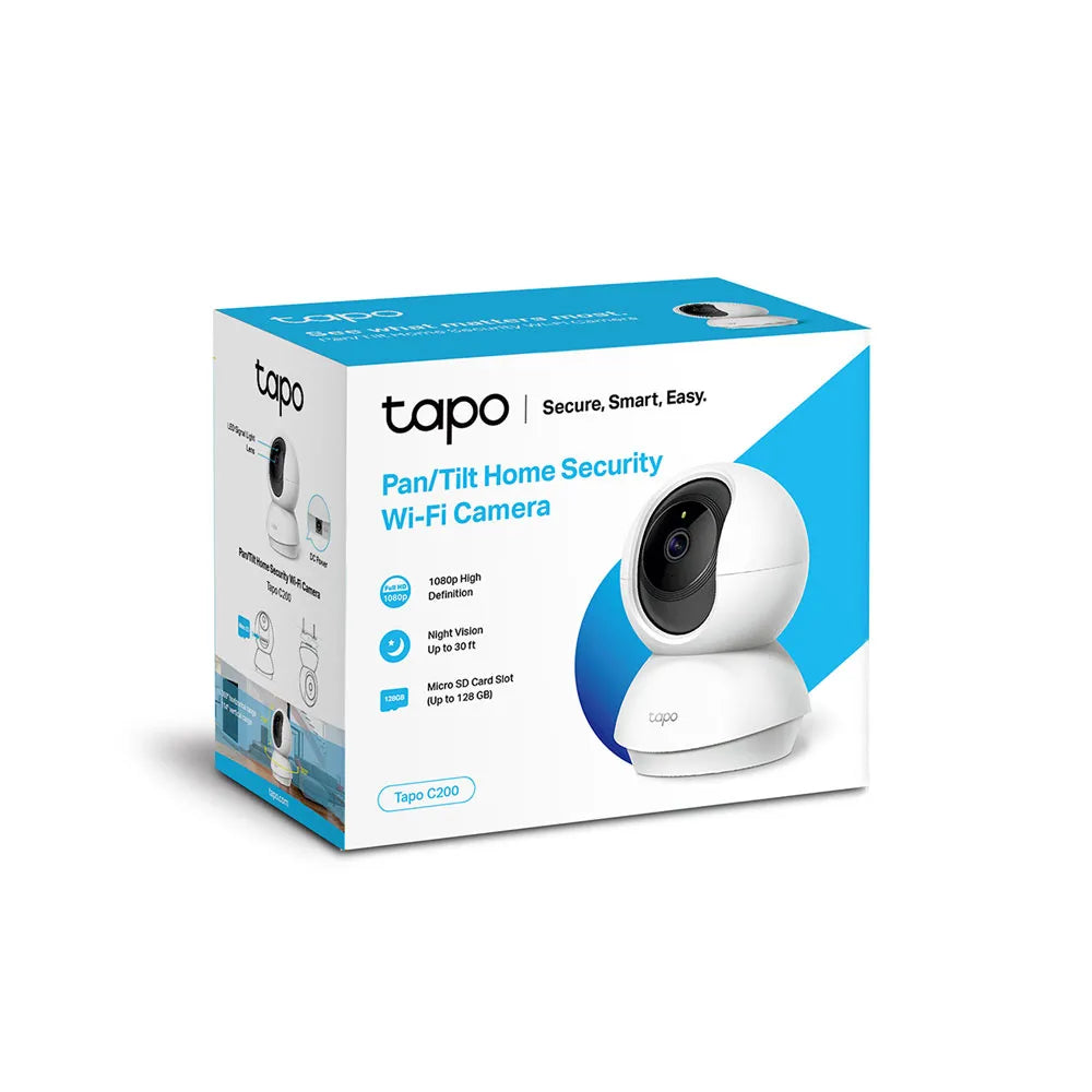 Câmera de Segurança TP-Link Tapo TC70-BR – Wi-Fi, Full HD 1080p, Visão 360°, Visão Noturna, Suporte até 512GB