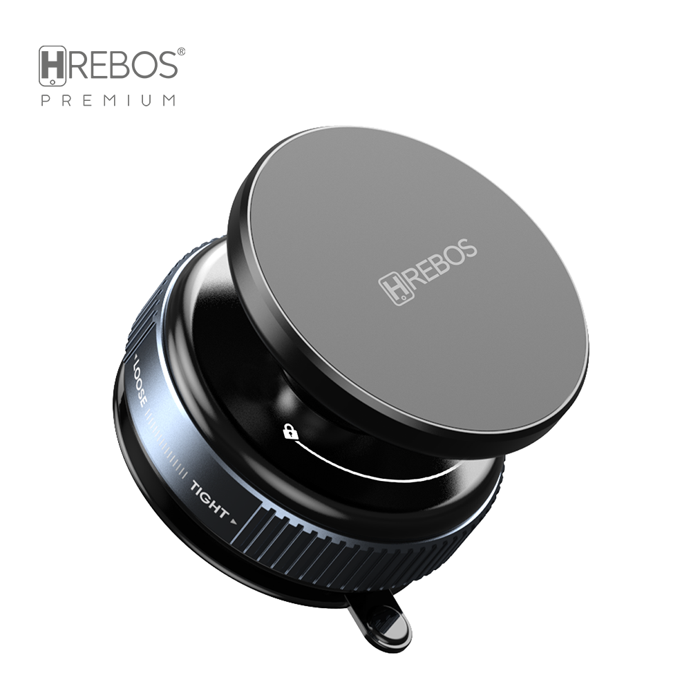 HREBOS Premium Suporte Magnético para smartphone Air Dock - Cinza