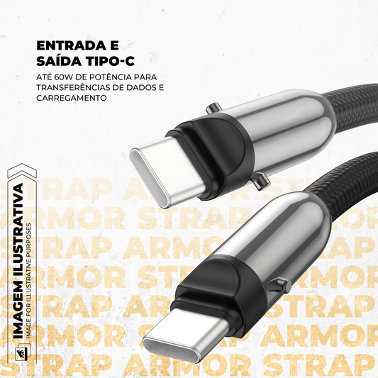 Cabo Cordão Strap Armor Tipo C Gshield – Mobilidade, resistência e alta performance em um só produto!