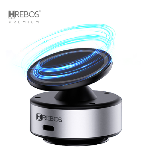 Suporte Magnético para Smartphone Hrebos - Vacuum Suction Pro Prata