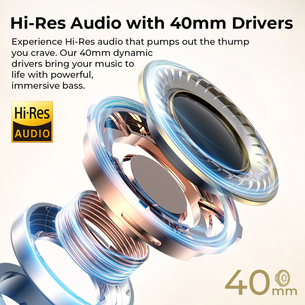 Headphone Bluetooth HAVIT H668BT ANC Cancelamento de Ruído, 70h Bateria, Hi-Res, Dobrável – Preto