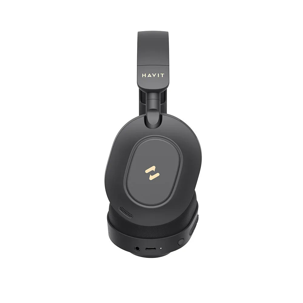 Headphone Bluetooth HAVIT H668BT ANC Cancelamento de Ruído, 70h Bateria, Hi-Res, Dobrável – Preto