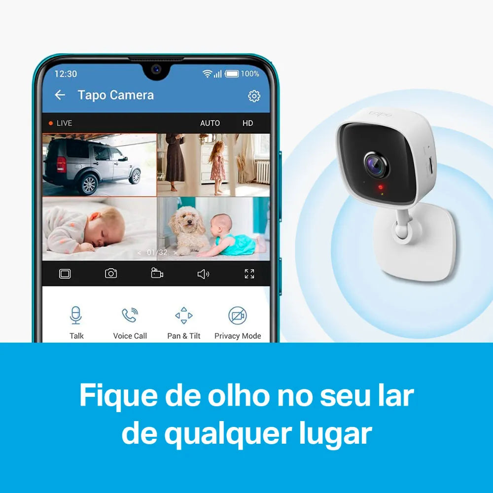 Câmera de Segurança TP-Link Tapo TC60 (BR) – Wi-Fi, Full HD 1080p, Visão Noturna